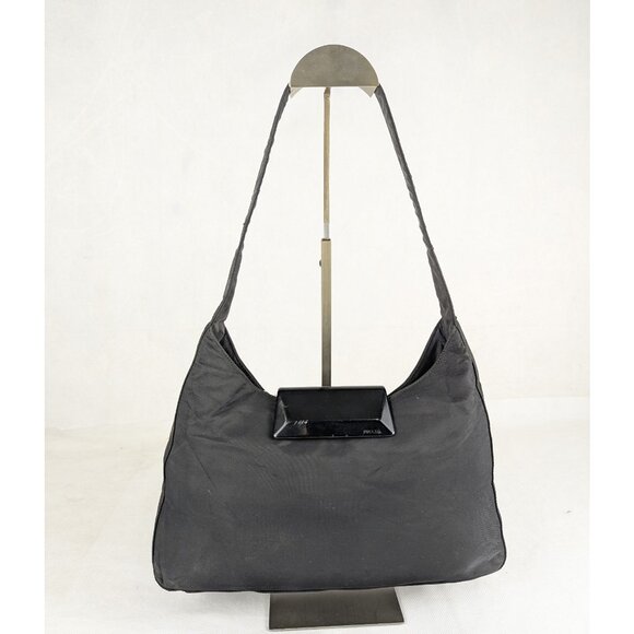Authentic PRADA Tessuto Black Nylon Hobo Shoulder Bag/Handbag Made in Italy - Picture 1 of 12